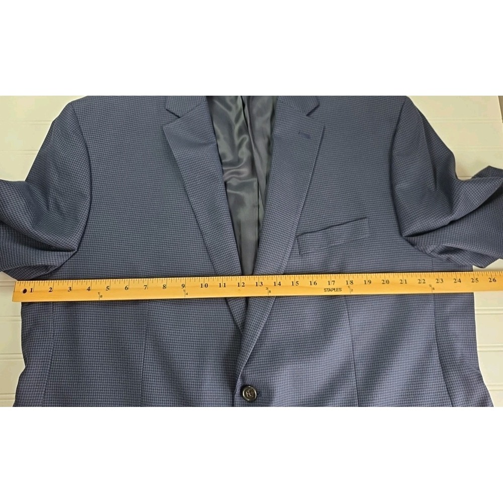 Ralph Lauren Blazer Sport Coat Mens 48R Blue BLACK Check PREPPY EUC - Picture 7 of 13